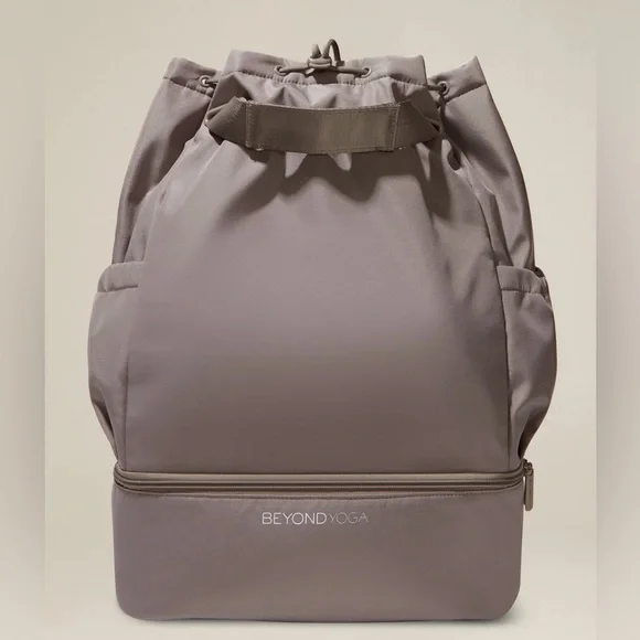 NWT Beyond Yoga Backpack NWT Beyond Yoga Black Drawstring Convertible Gym Bag  main image 2